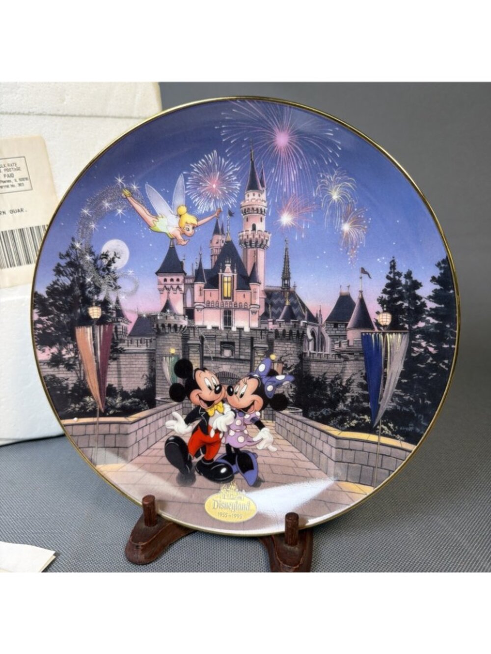 Disneyland Bradford Exchange Sleeping Beauty's Castle Plate 40th Anniversary - Picture 2 of 16